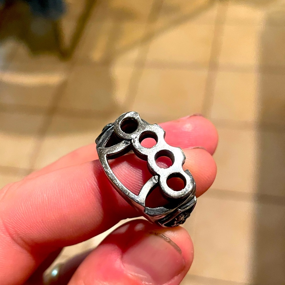 Brass knuckle ring size 10